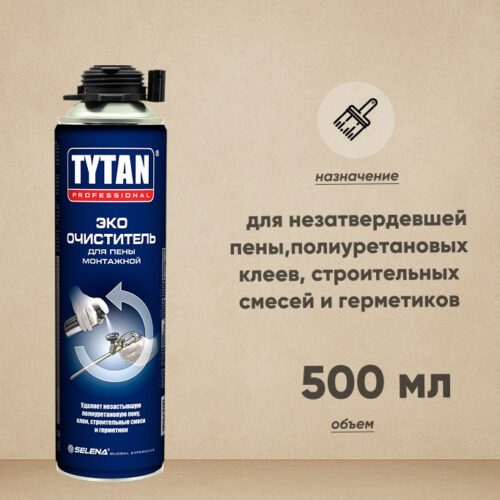 Очиститель от монтажной пены, 0.5 л, Tytan
